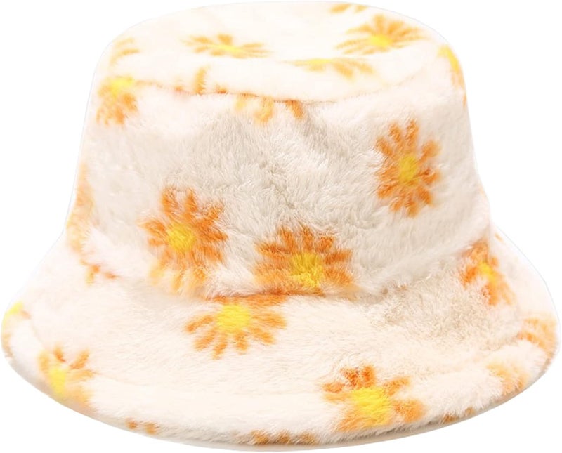 Women's Winter Faux Fur Fuzzy Warm Bucket Hat